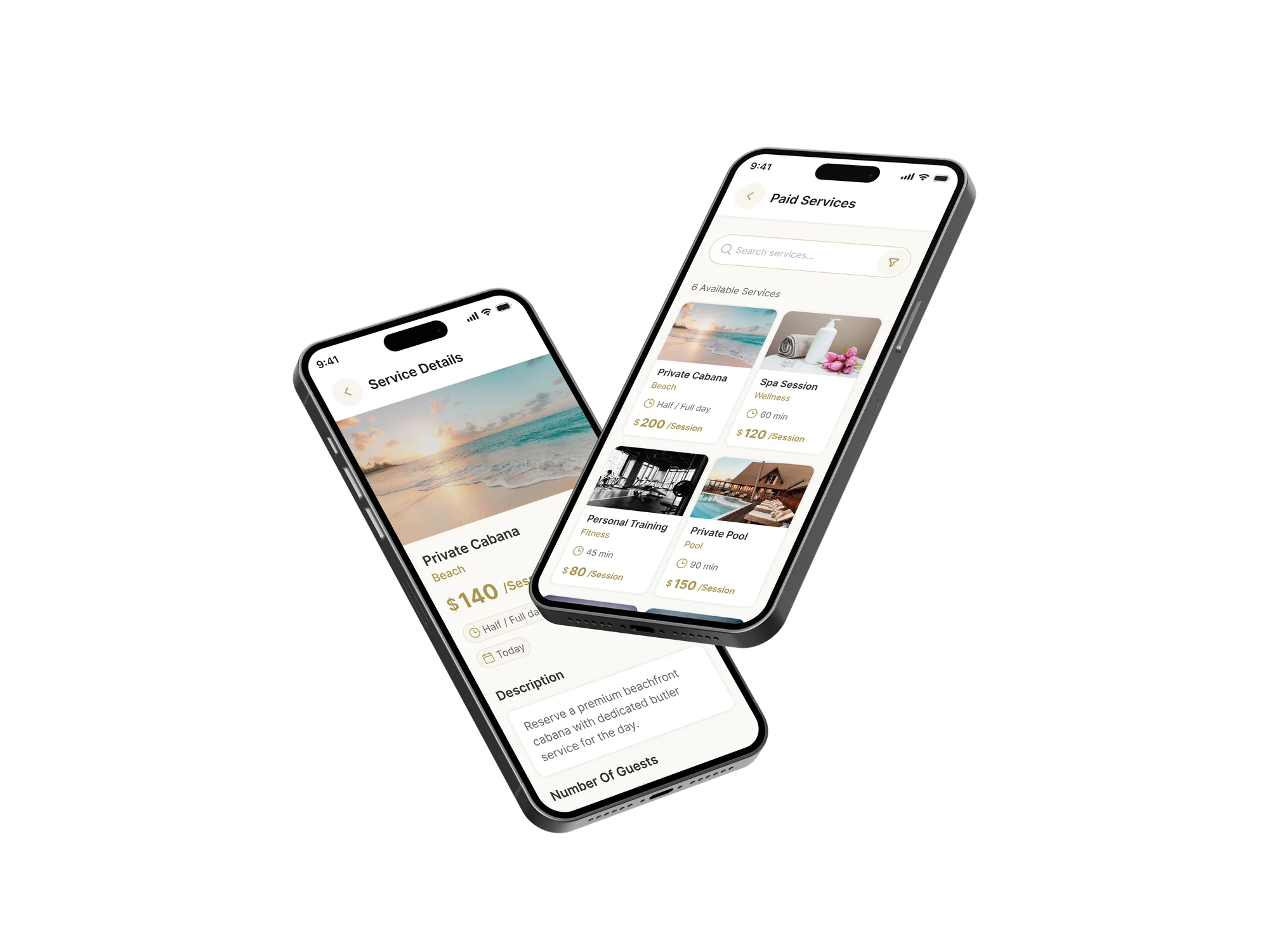 StayCation mobile application screens