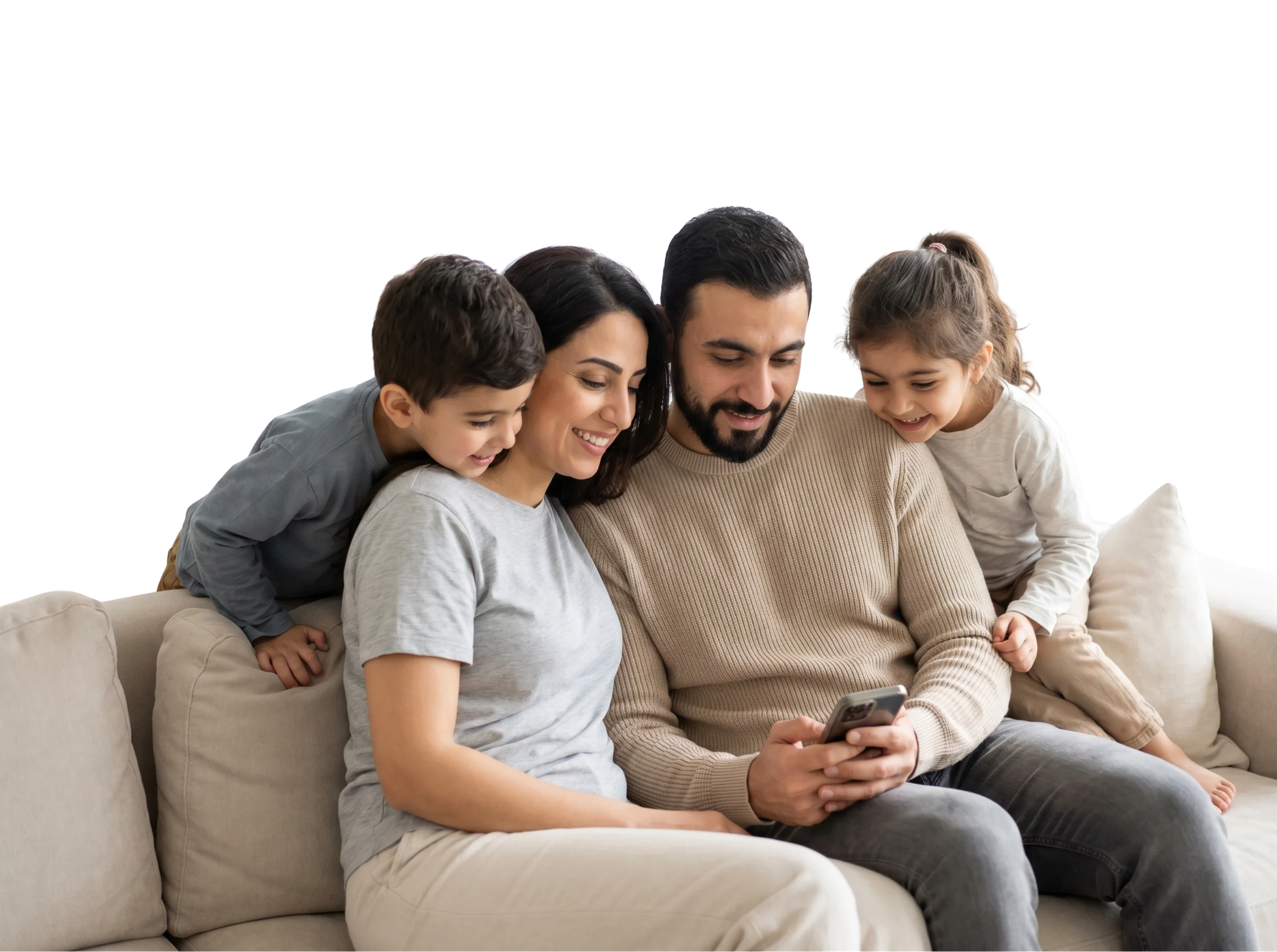 Family using StayCation app